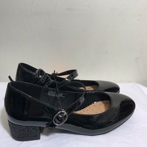 NWT Girl's Wonder Nation Black Pumps Dress Shoes
